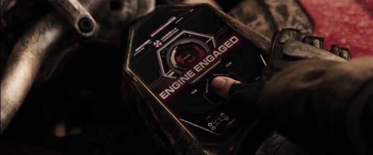 The UI on Resident Evil’s Touch ID-enabled motorcycle